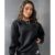 Unisex Kapşonsuz Oversize Kalıp Sweatshirt (Siyah)